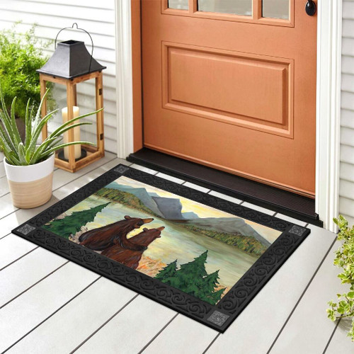 Studio M MatMates Doormat, Bearfoots, Sunset Bears Welcome Mat