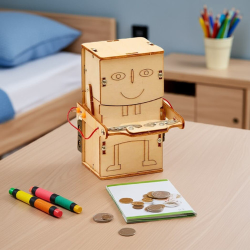 Kitsville DIY STEM Kit, Robot Money Bank