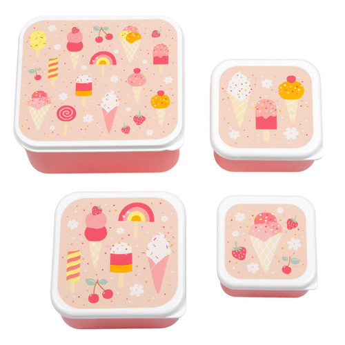 A Little Lovely Company Lunch & Snack Box Set, Ice-Cream