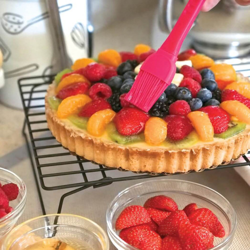 Fox Run Silicone Pastry Brush, Raspberry, 1.25" X 9"