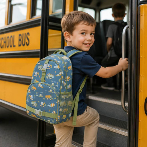 Stephen Joseph All Over Print Kids Backpack, Construction