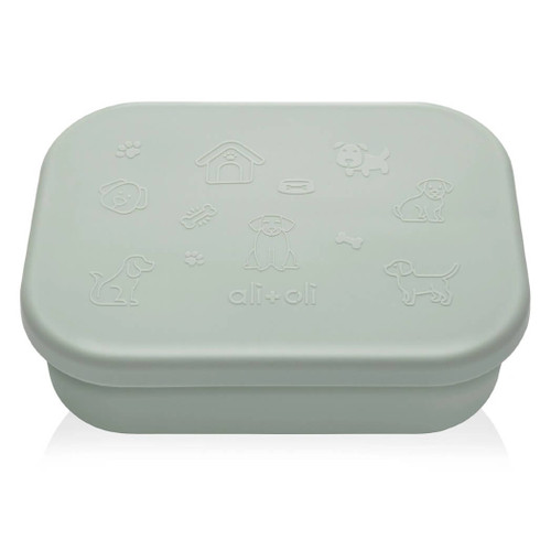 Ali+Oli Silicone Bento Box, Puppy, Green