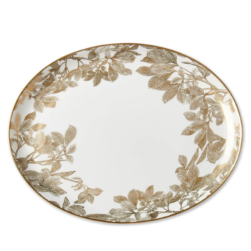 Caskata Arbor Large Coupe Oval Platter Gold