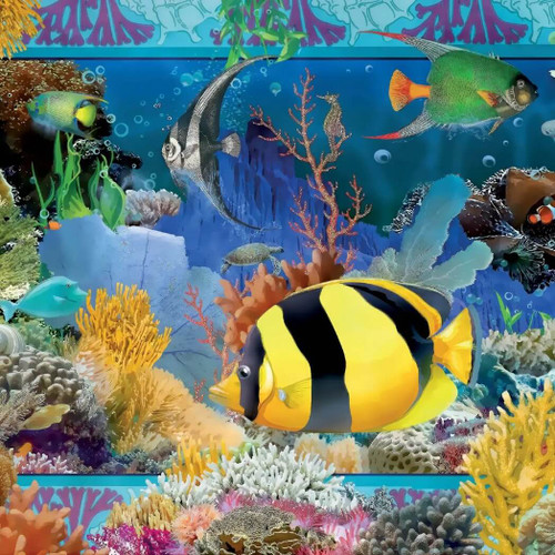 Crown Point Graphics 1000-Pc Jigsaw Puzzle, Tropical Fish