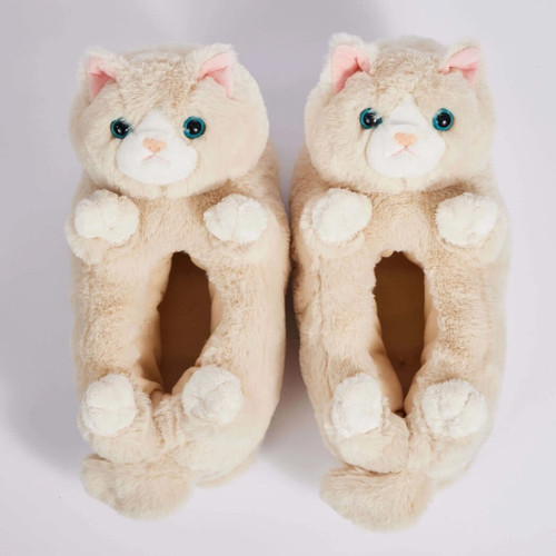 Oooh-Yeah, Oooh-Geez Molly the Kitty Women's Fluffy Animal Slippers