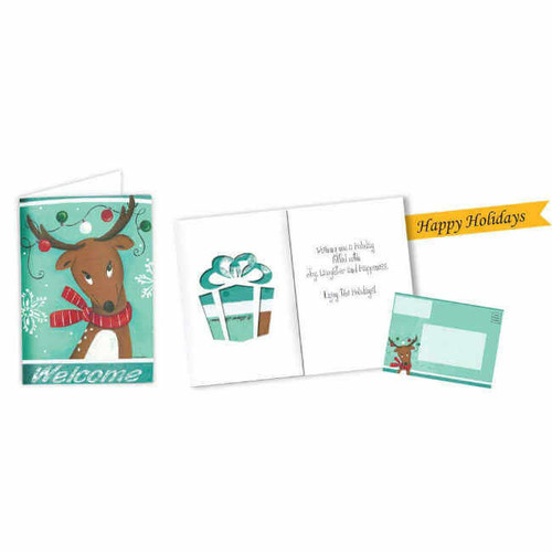 Christmas Card and Garden Flag, Naughty or Nice