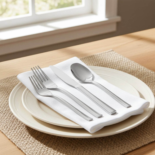 Serenk New York Stainless Steel Flatware Set 24 Pieces, Service for 6