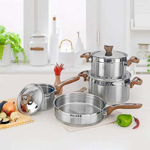 Serenk Definition Stainless Steel 7-Piece Cookware Set