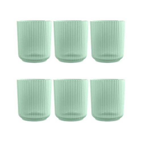 TarHong Essentials Drinkware, PolyPro DOF Set of 6, Aqua