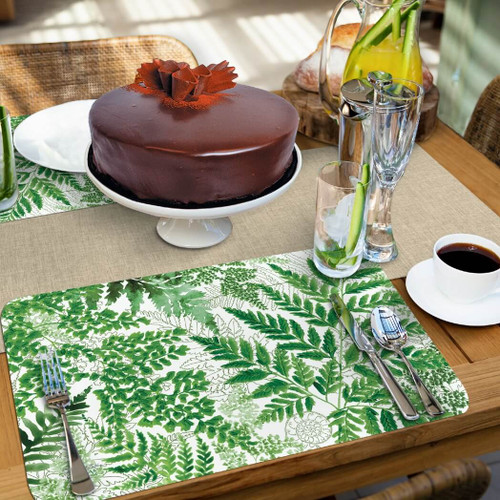 CounterArt Reversible Plastic Placemats, Fernery, Set of 4