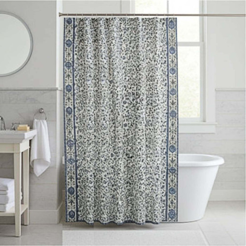 Natural Habitat Shower Curtain, Cornwall Blue/Green