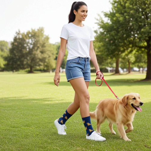 ELL & Atty Premium Women's Crew Socks - Eleanor-Denim