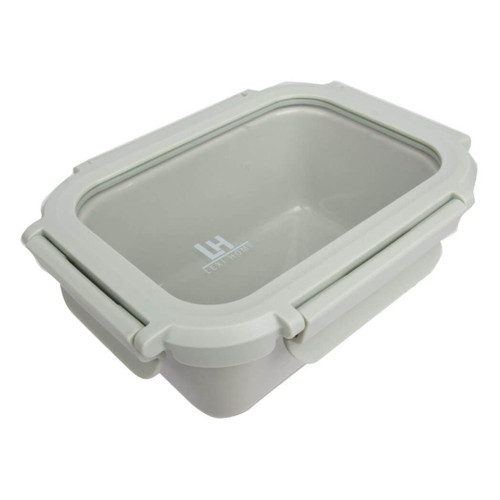 Lexi Home  33.5 oz. Brixton Porcelain Ceramic Container with Glass Lid, Sage