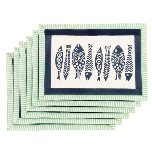 Sevya Handmade Fish Placemats, Set of 6