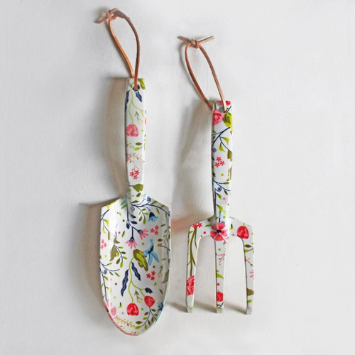 Womanswork Garden Tool Set with Garden of Paradise Print
