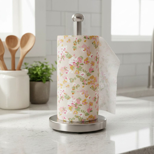 Porter Lee's Reusable Paper Towels, 24 Count, Soft Forals