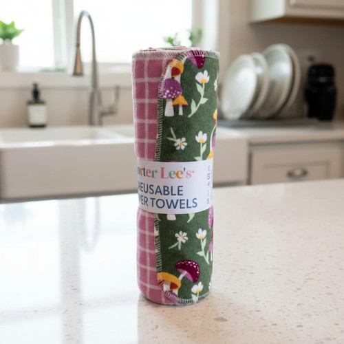 Porter Lee's Reusable Paper Towels, Surprise Prints 24 Count