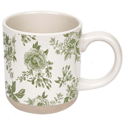 Sweet Water Decor Green Delft Stoneware Coffee Mug -14oz