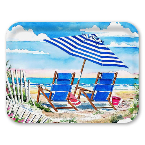 Donna Elias Ocean View Two Serving Tray