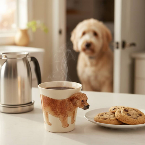Sea Island Imports Stoneware 8-Oz Mug, Goldendoodle