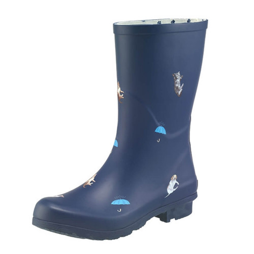 Galleria's Women's Mid-Calf Rain Boots, Cats & Dogs