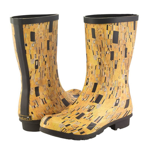 Galleria's Women's Mid-Calf Rain Boots, Klimt The Kiss