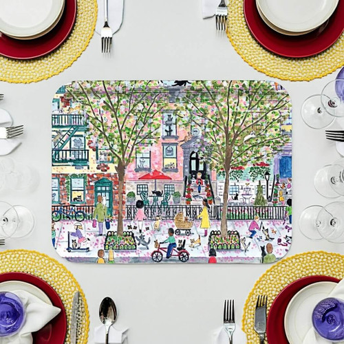 City Cats New York Serving Tray By Michael Storrings