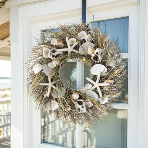 Andaluca Seagrass Seashells Starfish Coastal Wreath
