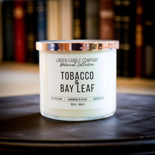 Linden Candle Company 16-oz Soy Candle - Tobacco & Bay Leaf