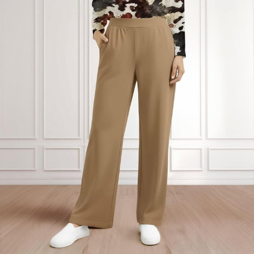 Galleria Pull on Pants, Nylon/Spandex, Camel
