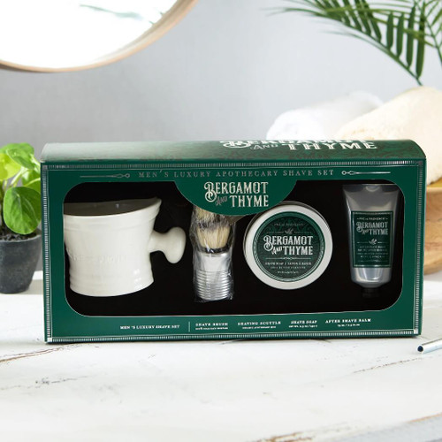 European Soaps Bergamot & Thyme Shave Set of 4