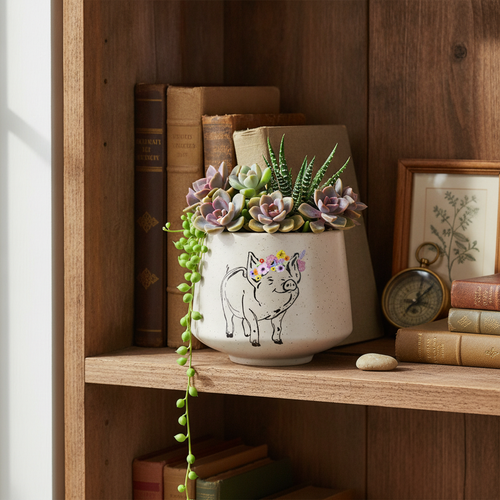 Artsy Em Piglet Crown Delight Pot Mug