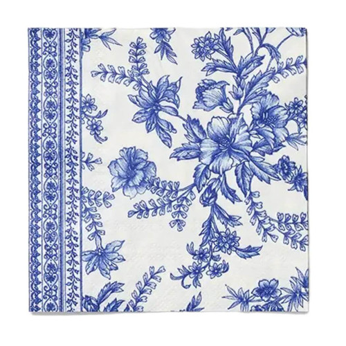 Coterie French Toile Paper Cocktail Napkins, 25 Per Pack