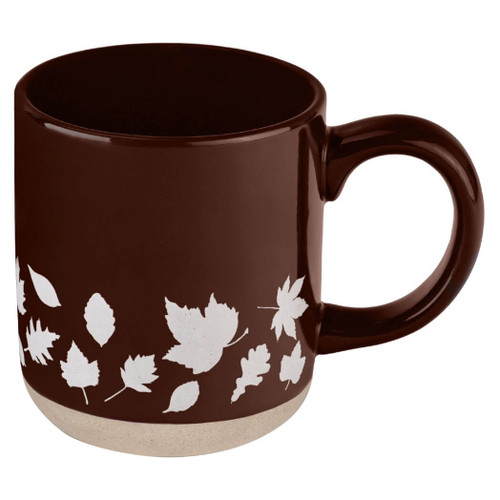 Sweet Water Decor Fall Leaves 14-oz Stoneware Mug, Brown