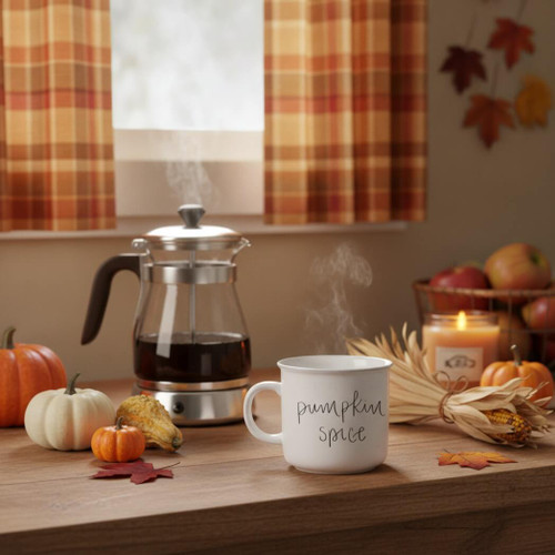 Sweet Water Decor Pumpkin Spice Mug, White