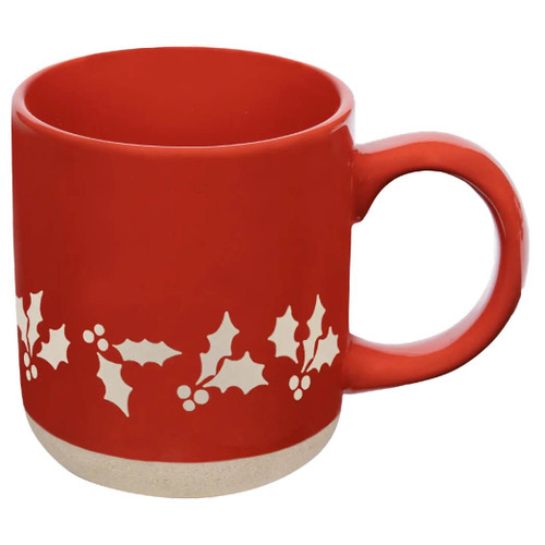 Sweet Water Decor Holly 14oz Red Stoneware Mug