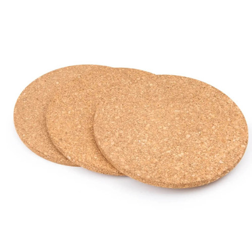 Fox Run Round Cork Trivets, Set of 3, 7.25"
