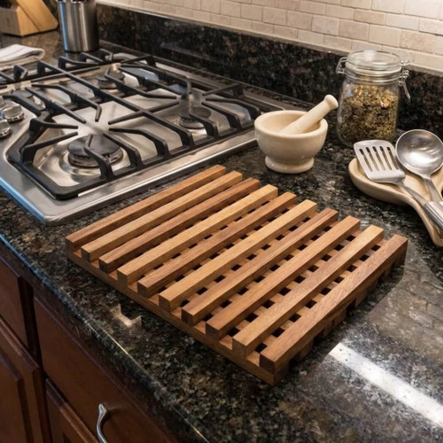 Ironwood Venetian Trivet, Acacia Wood, 10" X 10"