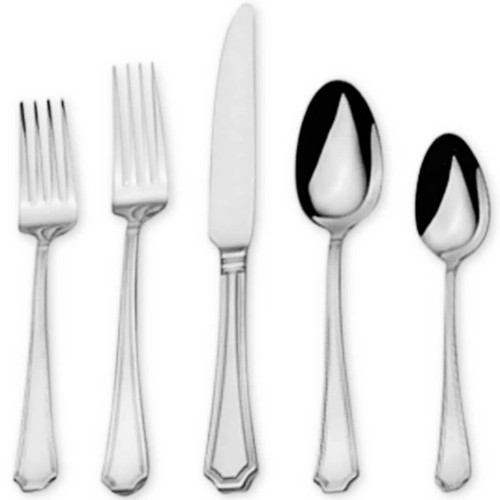 International Silver Carleigh 67-Piece Stainless Steel Flatware Set with Serving Utensil Set, Service for 12