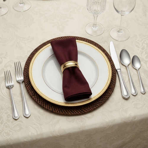 Mikasa Regent Bead 65 Piece Flatware Set, Service for 12, Stainless Steel