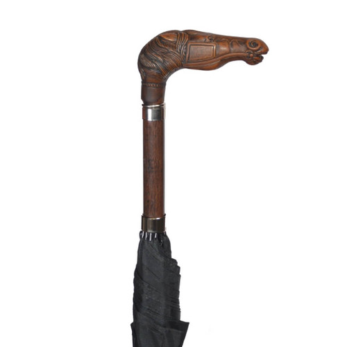 Concord Palio Horse Stick Umbrella with Sheath, Black