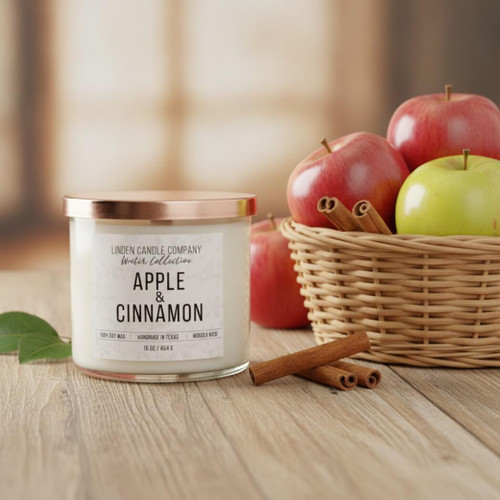 Linden Candle Company 16-oz Apple Cinnamon Soy Candle