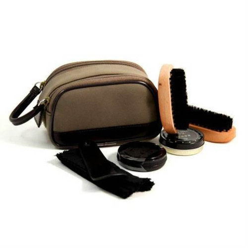 Bey Berk Seven Piece Shoe Shine Kit, Ultra Suede Case