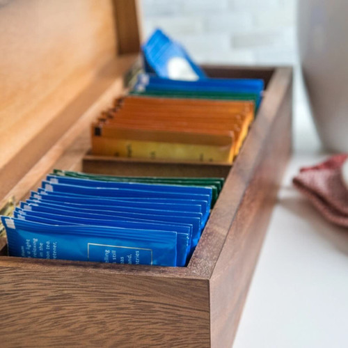 Ironwood Gourmet Townhouse Tea Box, Acacia Wood