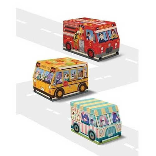 Punch Studio Kids Nesting Boxes, Playful Trucks, Set of 3 Punch Studio Kids Nesting Boxes, Playful Trucks, Set of 3