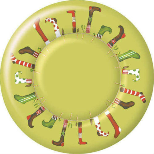 Crazy Christmas Stockings Paper Dessert Plates