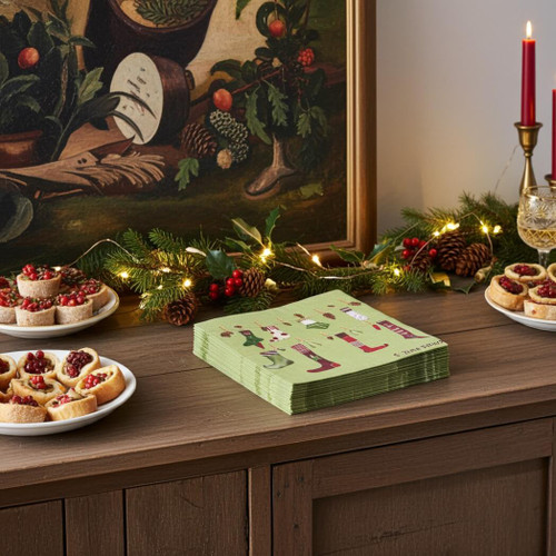 Crazy Christmas Stockings Luncheon Paper Napkins