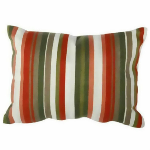 14x20" Embroidered Striped Throw Pillow