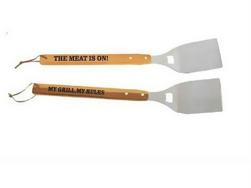 Stainless Steel Grilling Spatula with Wooden Handle, 2 Designs Stainless Steel Grilling Spatula with Wooden Handle, 2 Designs