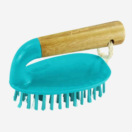 Bamboo Scrub Brush, Green House by Boston Warehouse, Turquoise